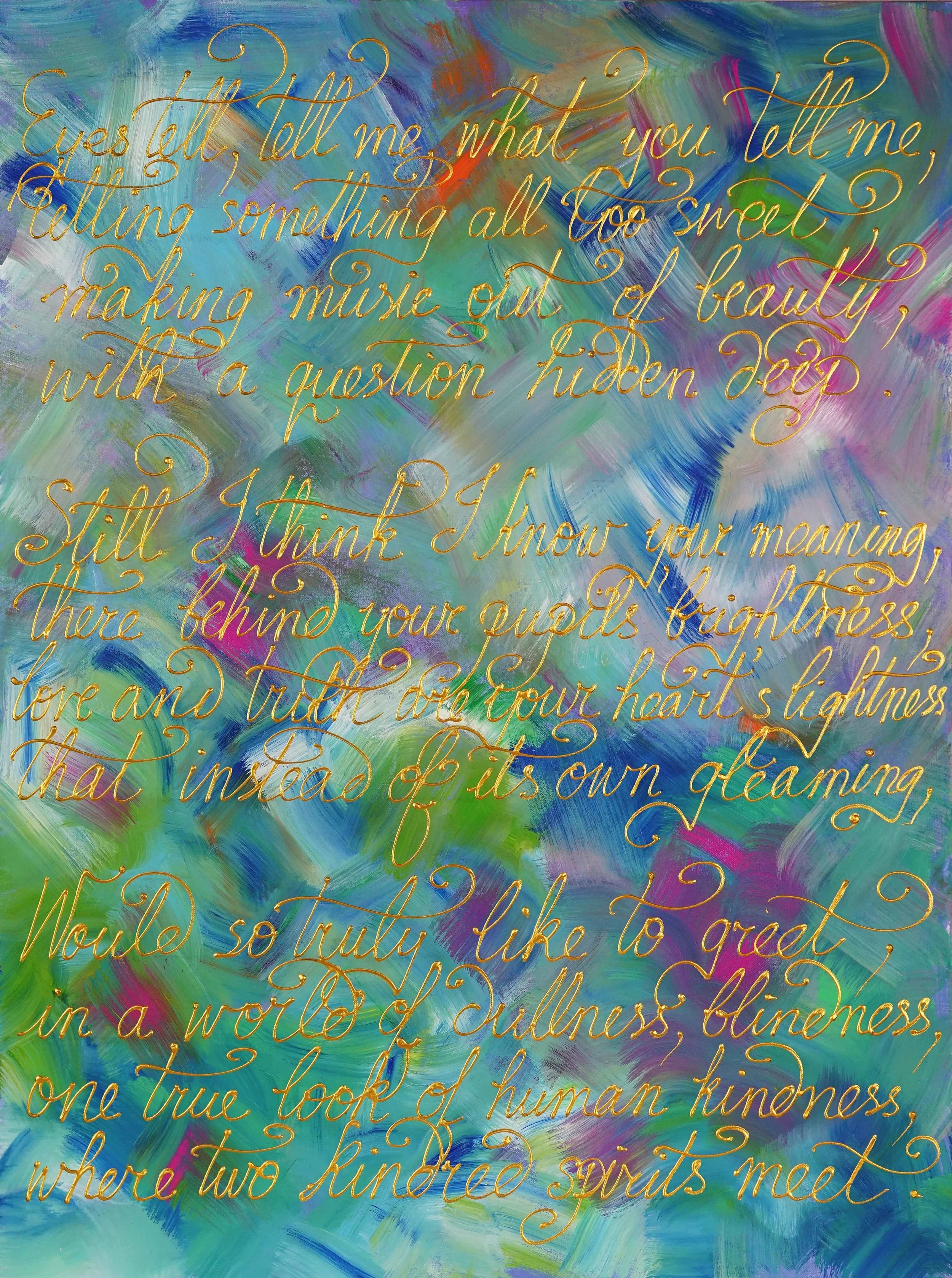 Tell Me, Tell Me 48"H x 36"W