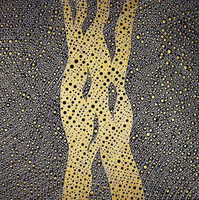 Off to sleep we go &quot; The Cure is Dreaming More&quot; 
72&quot;H x 72&quot;W

The Divine Intervention Series

#art #painting #spots #dots #gold #abstractart #artdealer #artgallery #artwork #artlovers #artcollector #collectingart #interiordesign #