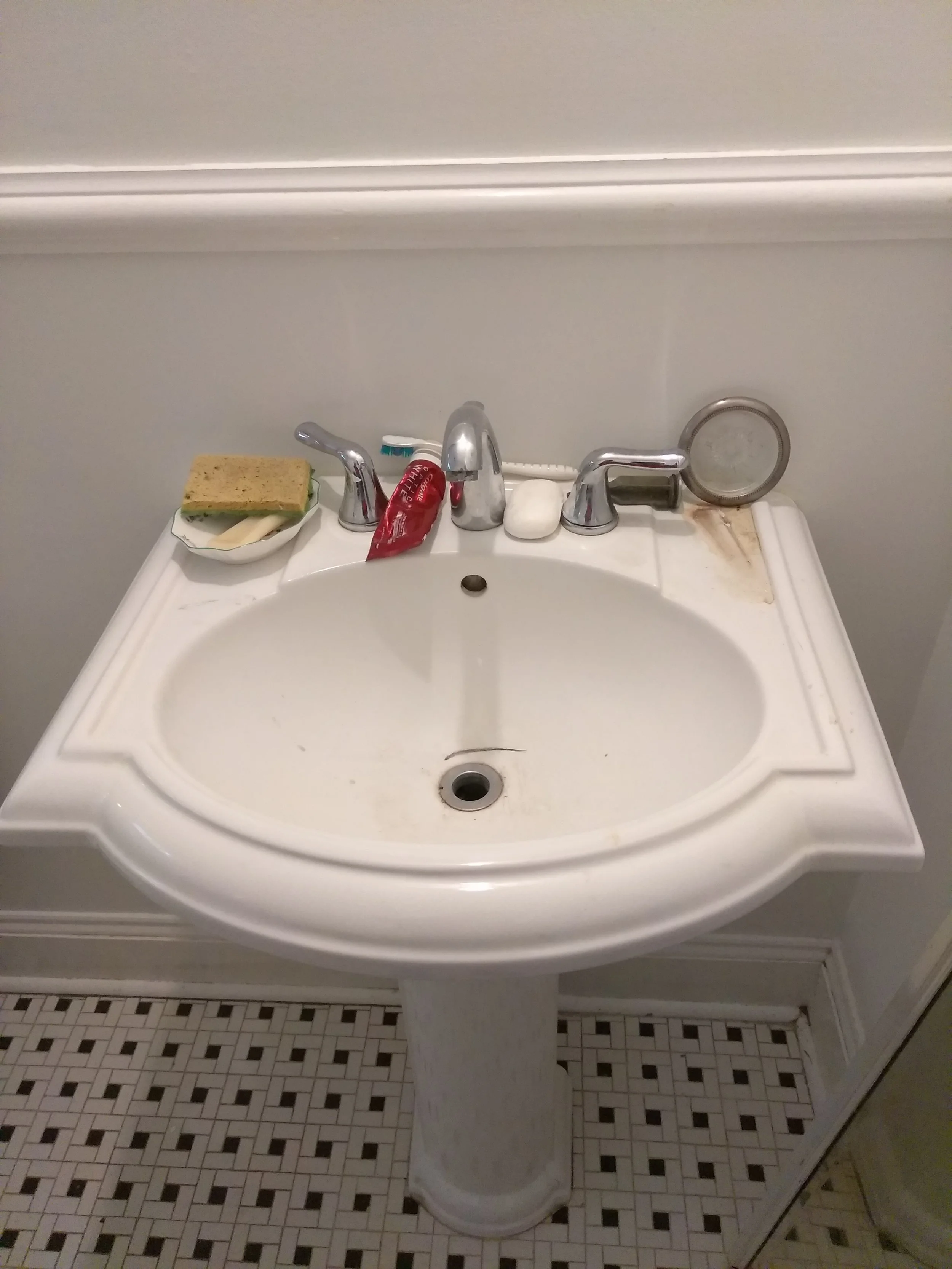 Before deep clean...