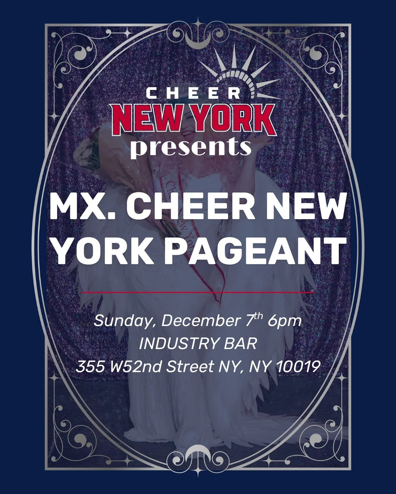 🚨THIS IS A CHANGE - DOORS OPEN AT 6PM🚨
&bull;&bull;&bull;

❤️💙Announcing our annual Mx. Cheer New York Drag Pageant!!💙❤️

Join us on Sunday, December 7th, at @industrybarnyc for a night of performances and fundraising!!

Entry is FREE &amp; 50/50
