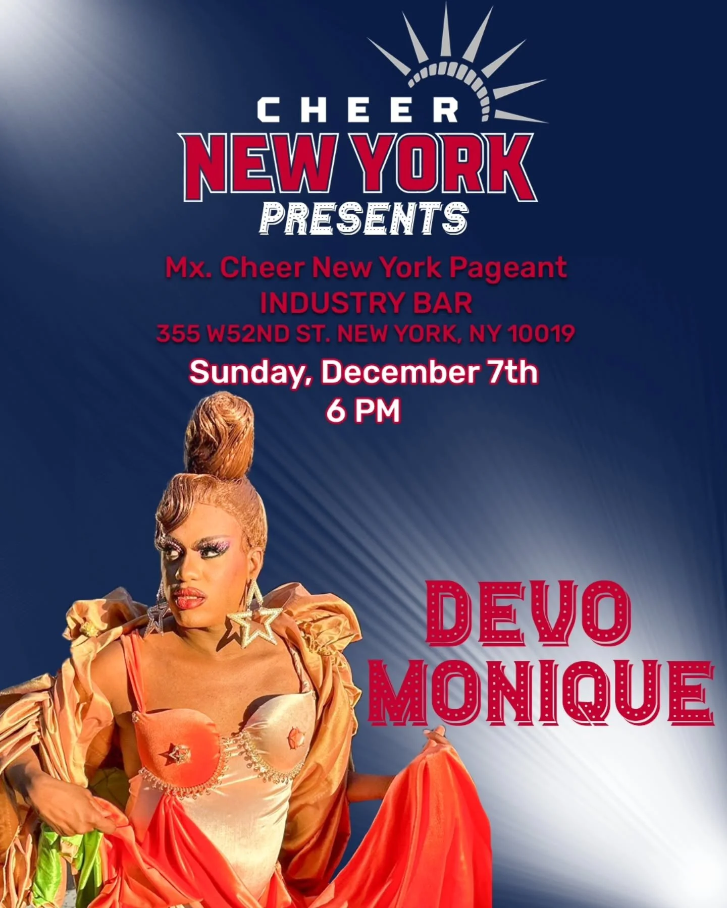 📢ANNOUNCING MX CHEER NEW YORK CONTENSTANTS 📢

✨️ @devomonique
✨️ @bobby_uranus
✨️ @_angeliquestevens

BRING THE ENERGY &amp; TIP $$$ for our Annual Mx. Cheer New York Pageant!! 

WHO will survive all the rounds &amp; be CROWNED the NEW Mx. Cheer Ne