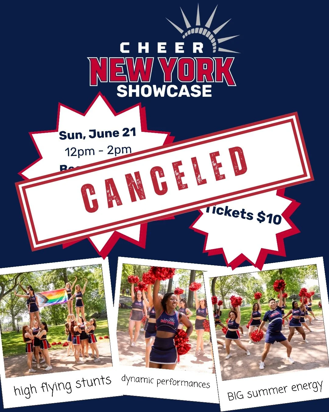 🚨🚨 UPDATE 🚨🚨

Cheer New York has made the difficult decision to cancel this weekend&rsquo;s Summer Showcase.

This decision was not made lightly. As an organization, we aim to raise as much money as possible for our beneficiary. After considering