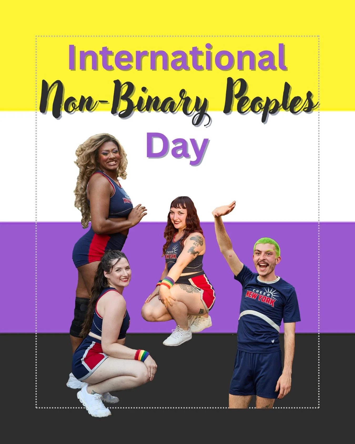 Happy International Non-Binary People&rsquo;s Day to our non-binary teammates, friends, and supporters! 💛🤍💜🖤

Everyone deserves their identity to be respected, affirmed, and protected. Help us celebrate and uplift all who identify somewhere under