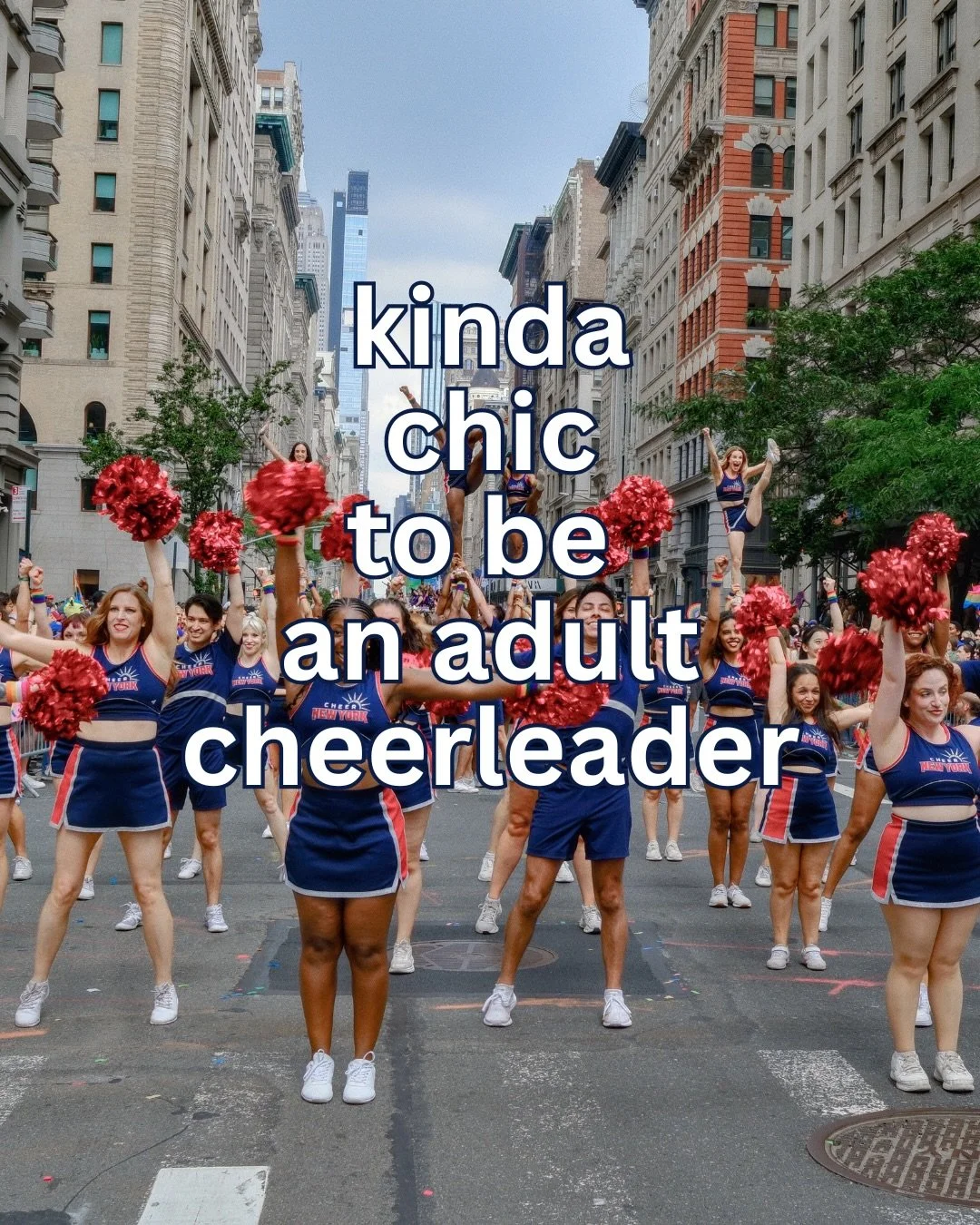 Kinda chic to be a charitable cheerleader ❤️💙

#cheernewyork #adultcheerleading #nyccheerleading #cheerleading #pridecheerleadingassociation