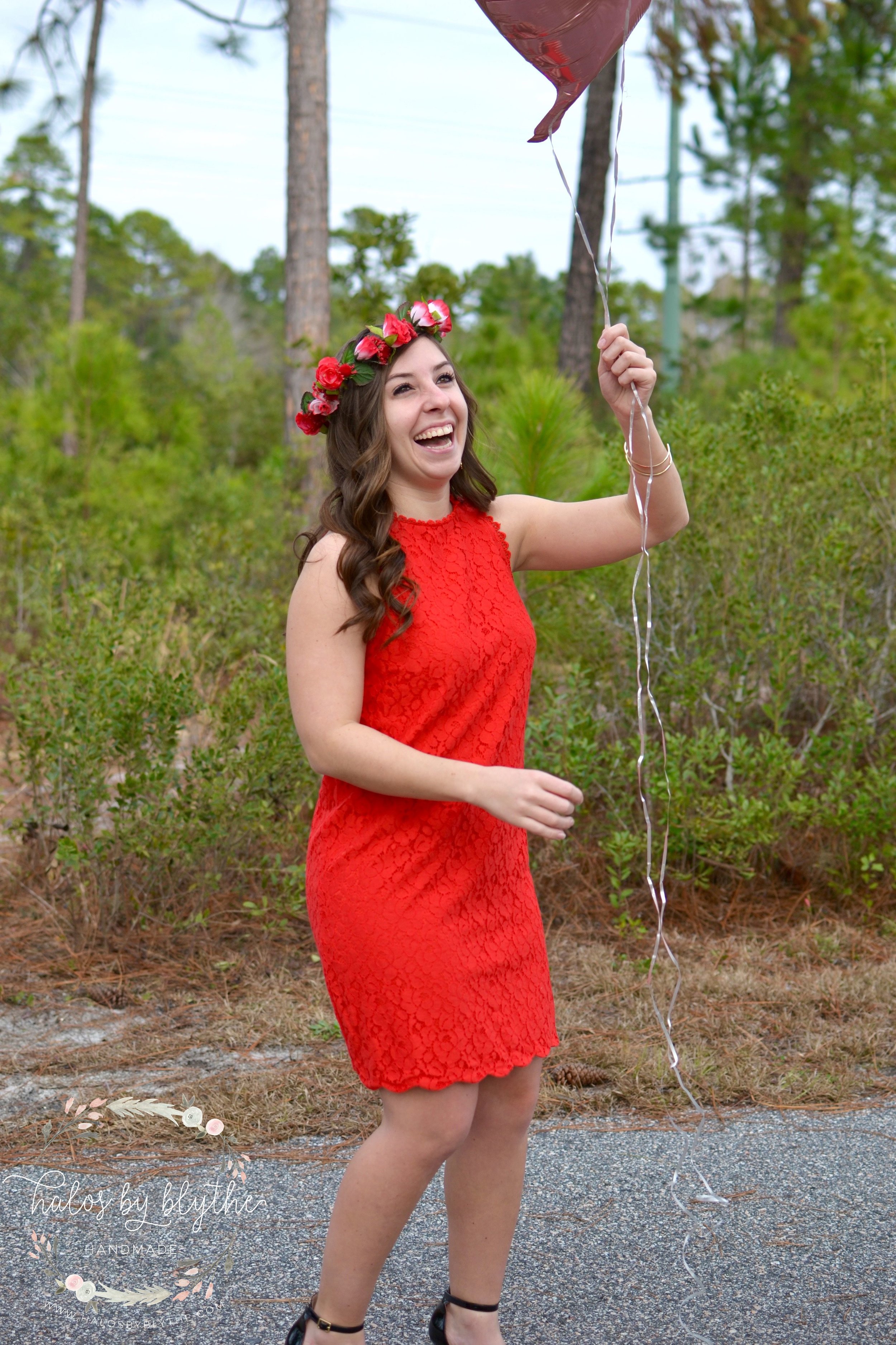 Sweetheart floral halo