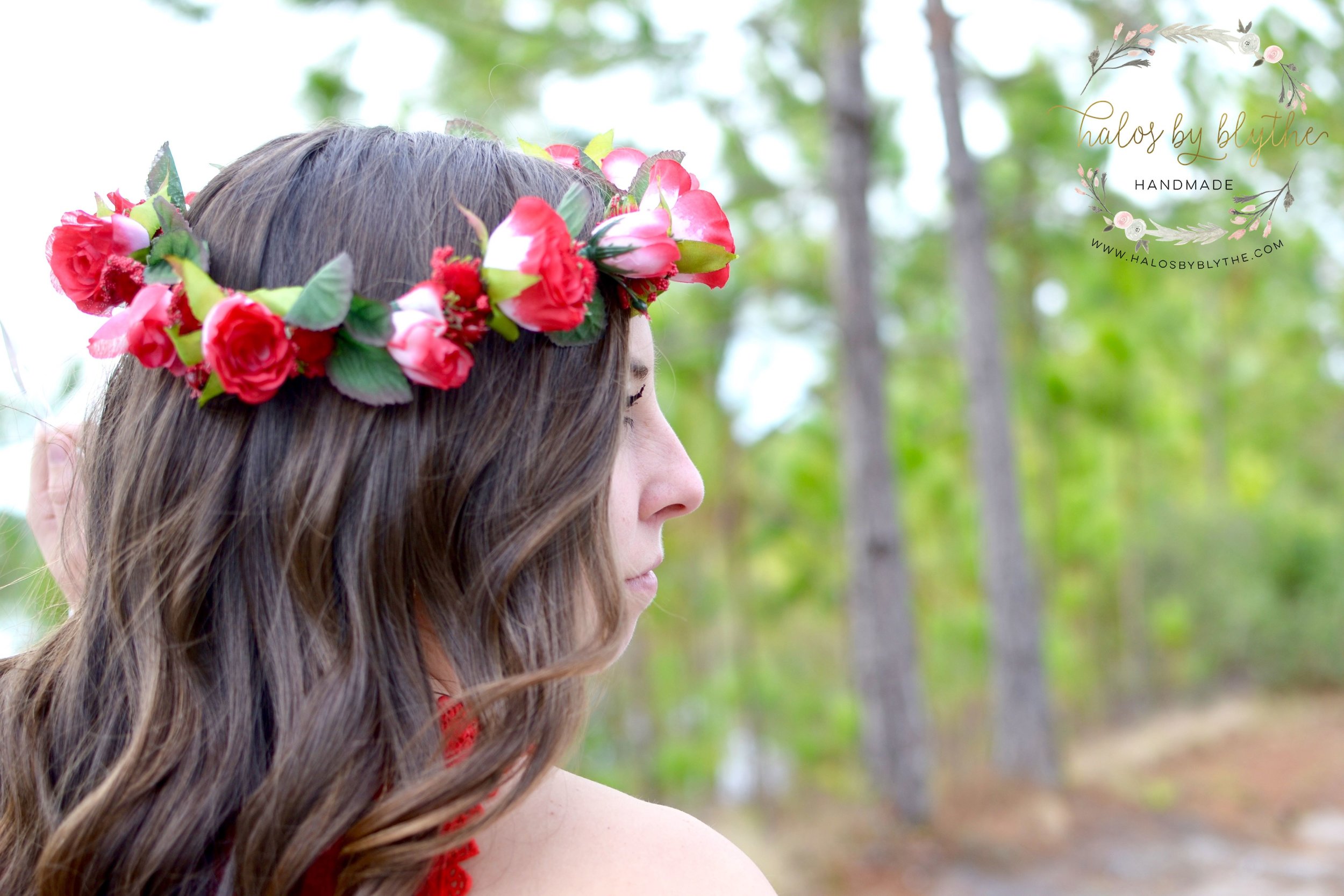 Sweetheart floral halo