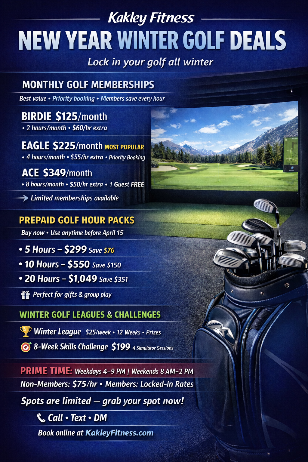 Winter Golf Pass – Virtual Golf Simulator