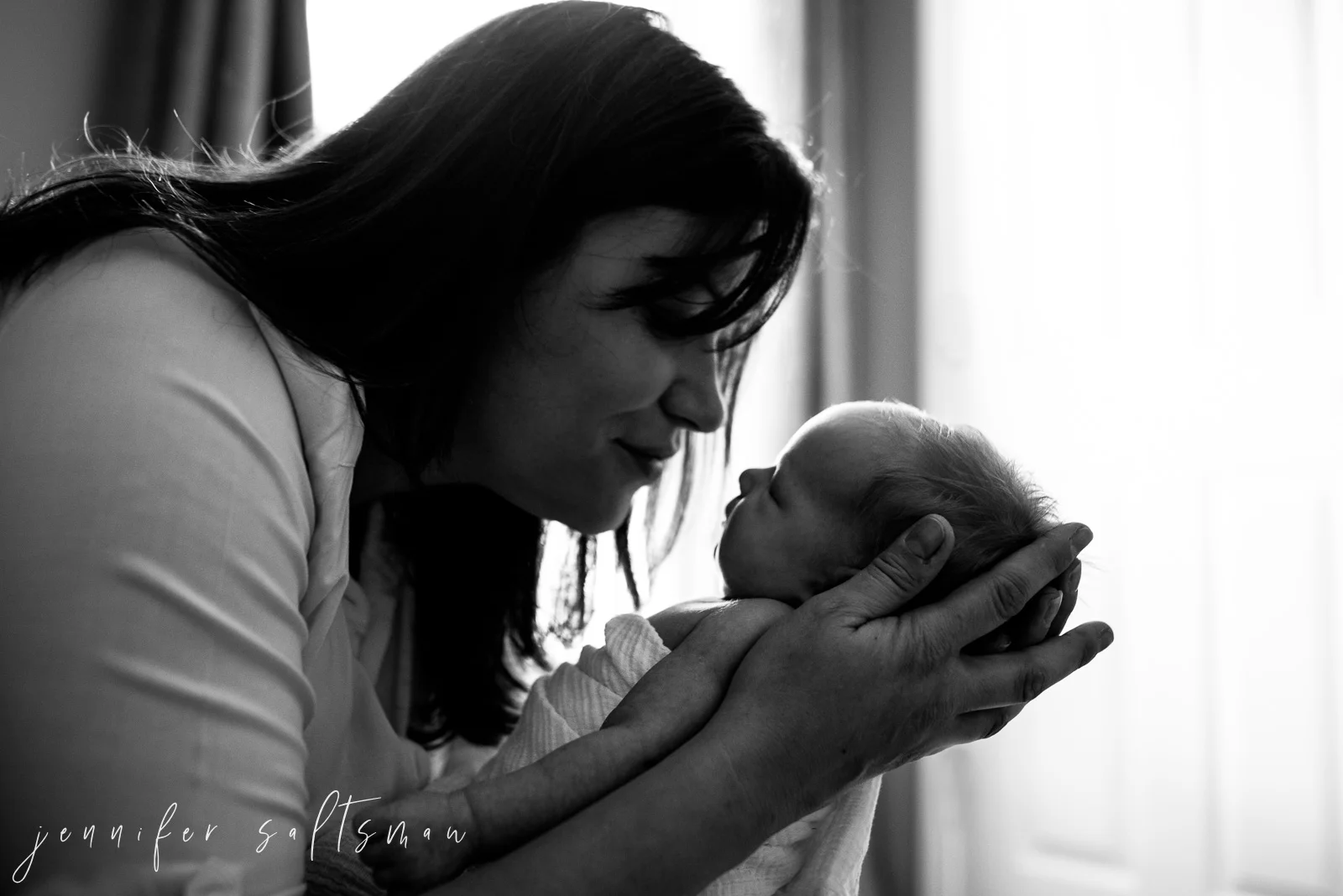 Newborn Girl with Two Brothers