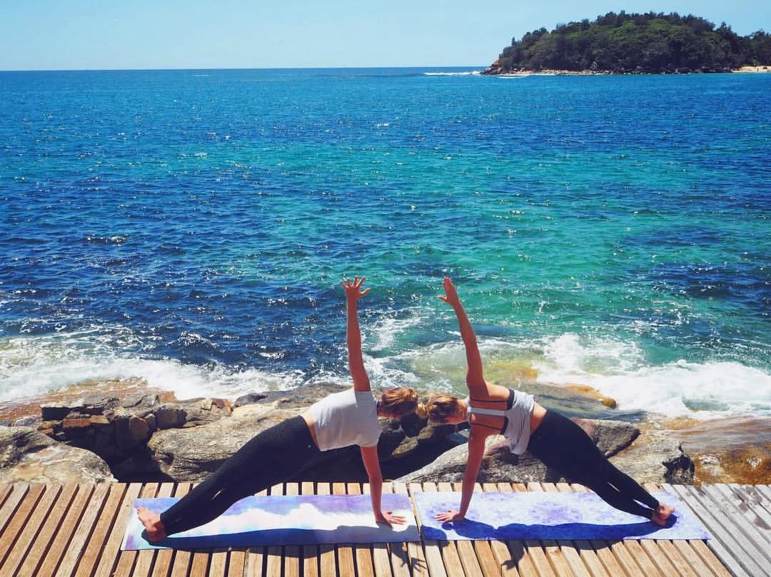 Danielle Bowern and I on The Bowern Yoga Mats. From L-R : The Bowern & The Spirit || For More Info visit : TheBowern.com