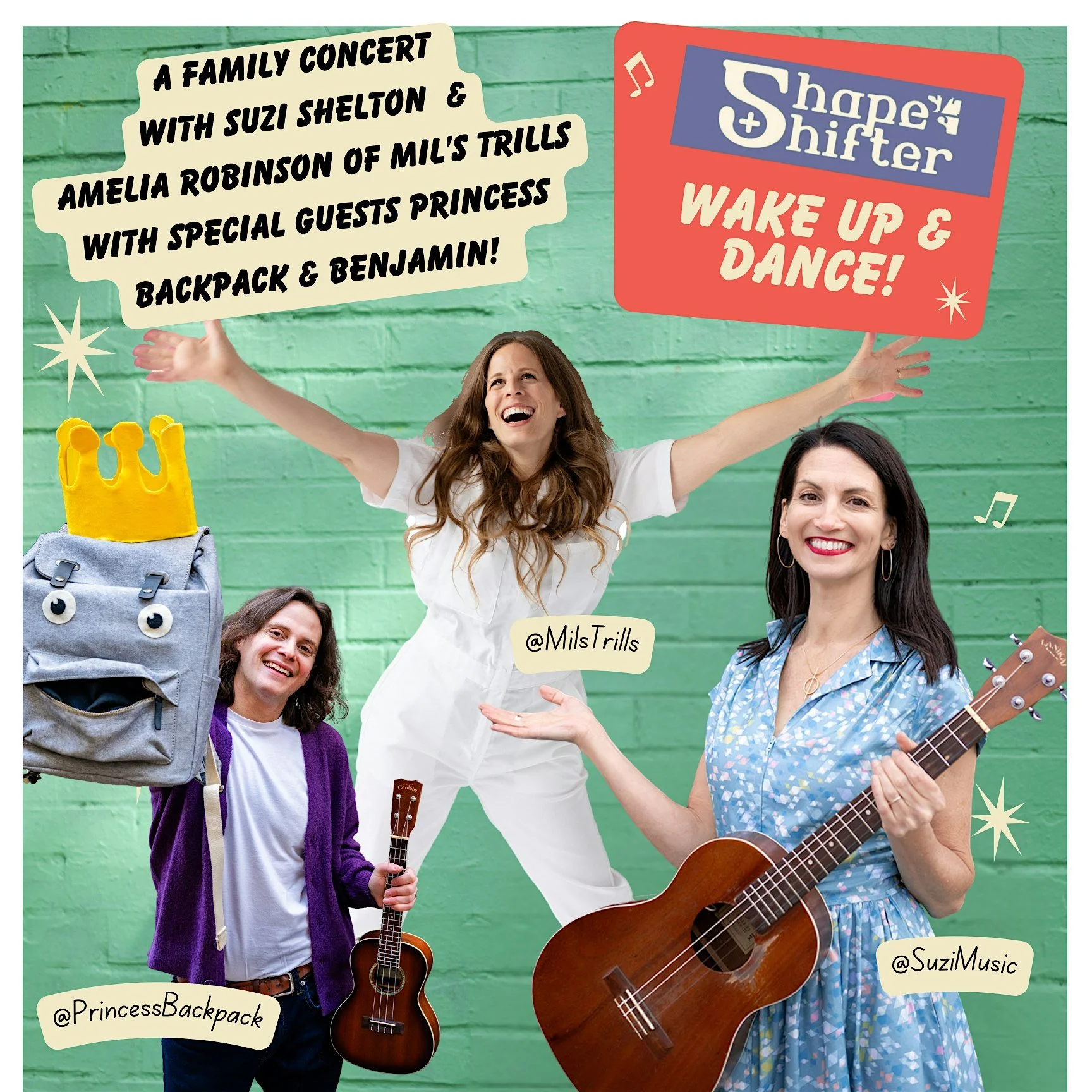 Suzi Shelton, Mil’s Trills & Princess Backpack & Benjamin