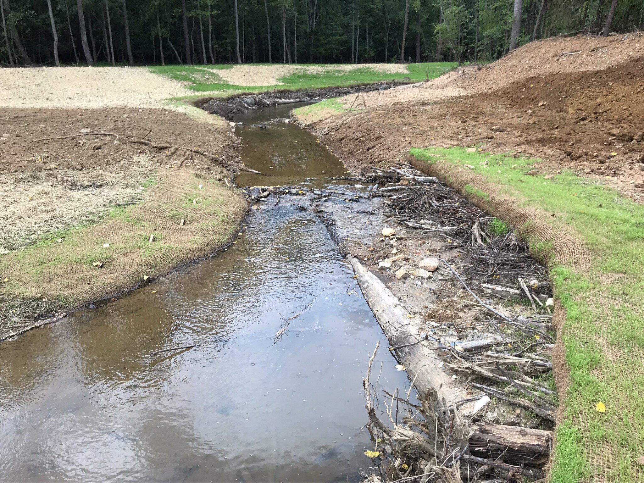 Grassy Creek instream structure designed by Environmental &amp; Planning Restoration.&nbsp; The structure was completed in late July 2020.
