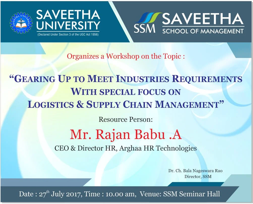 Workshop on  Gearing up to meet industries requirement 