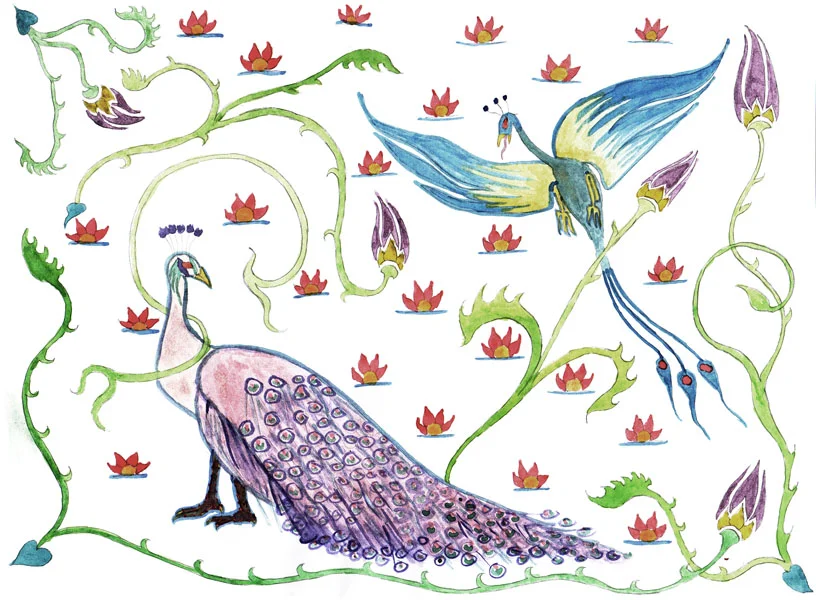 Original Peacock Watercolor
