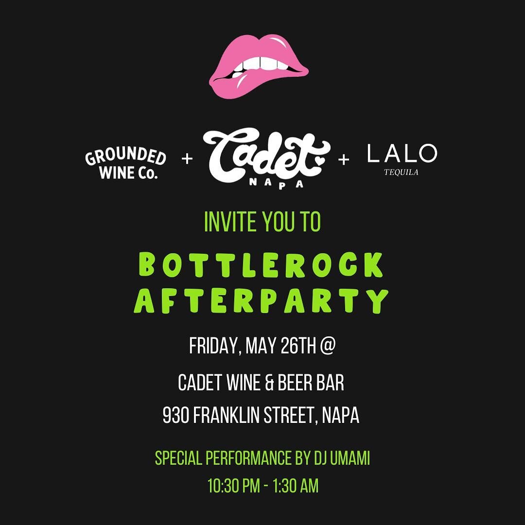#BottleRock weekend is approaching y'all let's GOOO! To kick it off, we are partnering with @lalospirits tequila to serve Margaritas and Palomas and @groundedwineco with special by the glass wines! Plus a special DJ performance by @djumami starting a