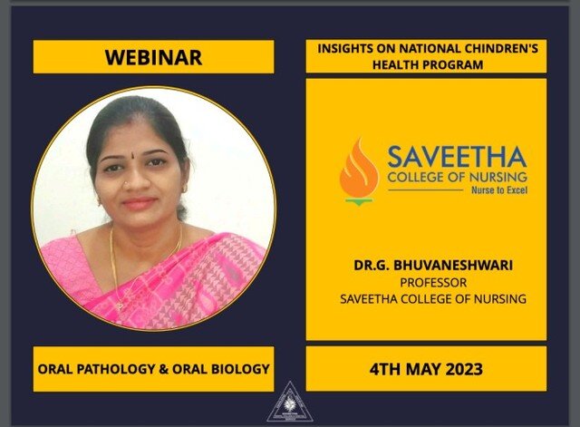 Webinar was conducted on Insights on National Childern&rsquo;s Health Program, by DR. G. Bhuvaneshwari.