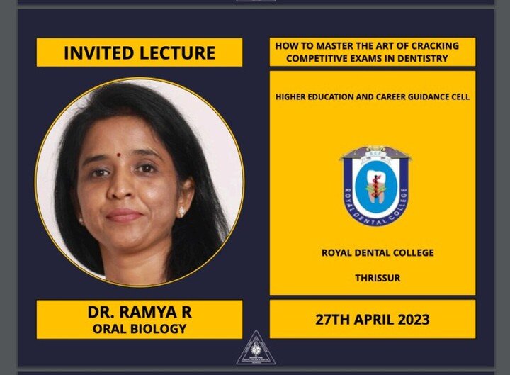 Our Professor Dr. R Ramya has invited for this Lecture..