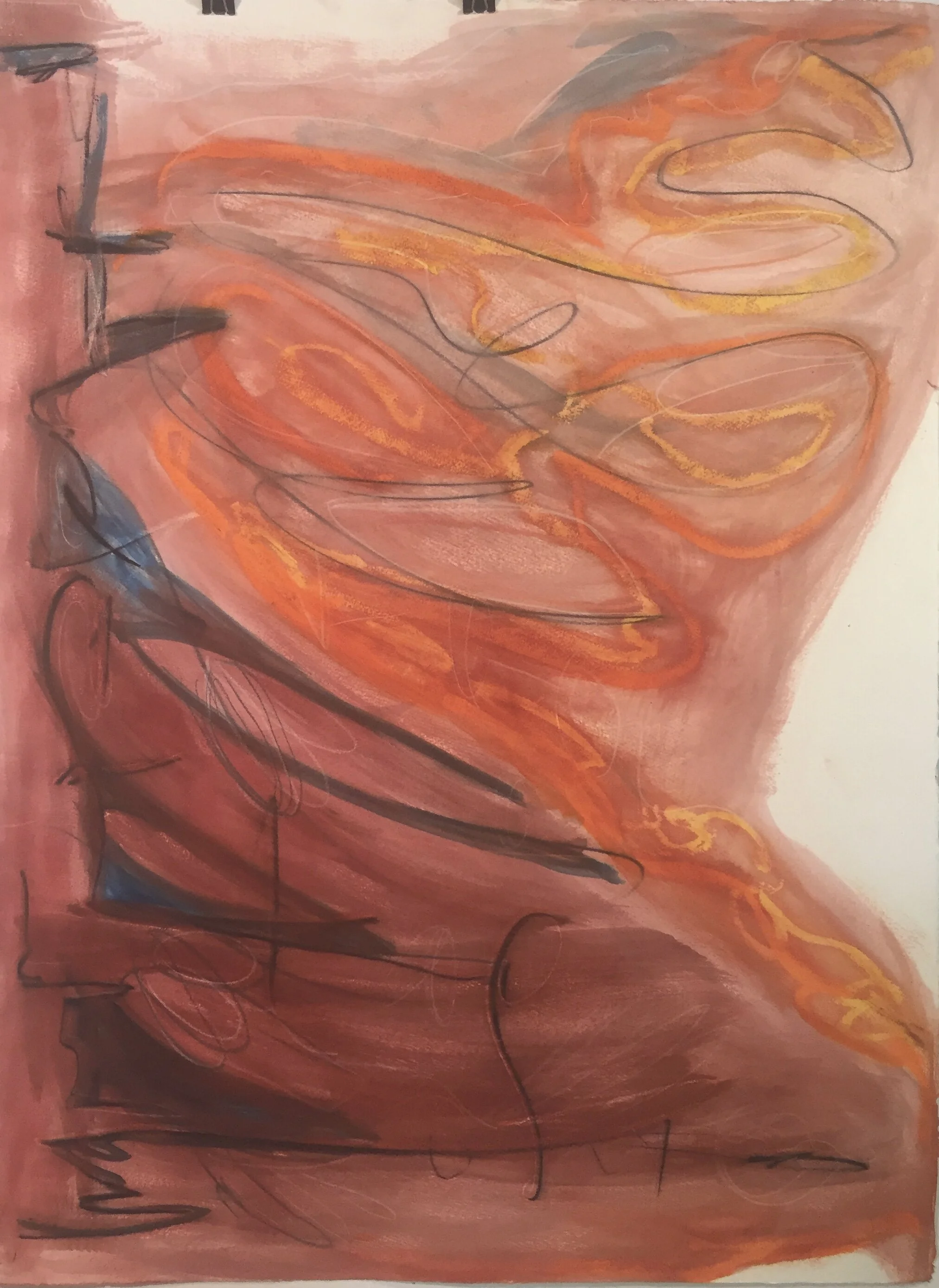 Untitled - Oil  with pencil and watercolor pencil on paper -2016