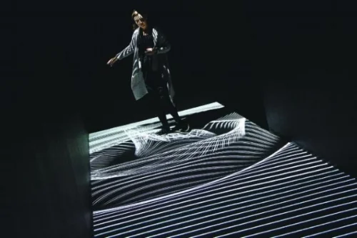 Installation view of XYZT . Image courtesy of the Albuquerque Journal.