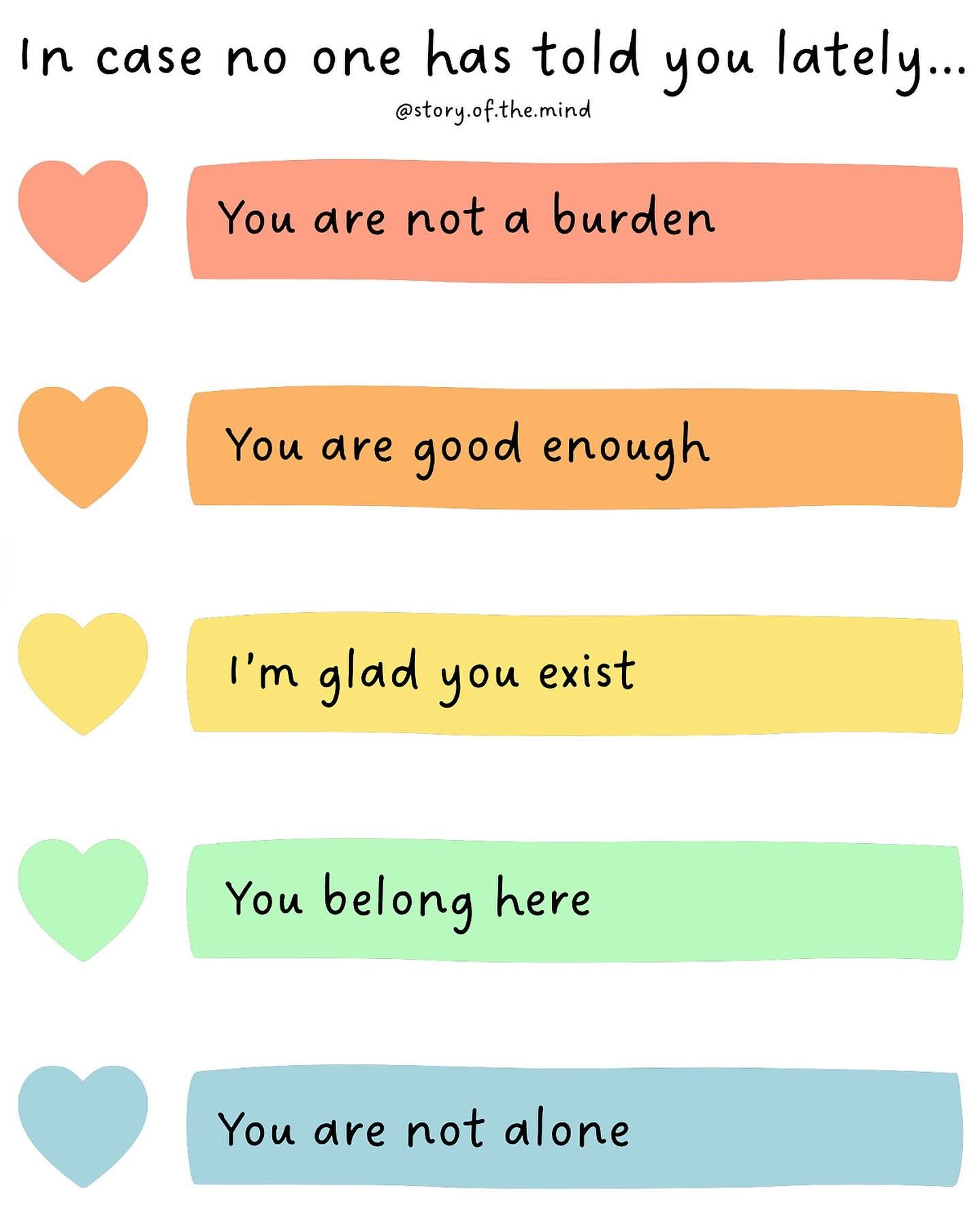 Some words of encouragement.

💗❤️🧡💛💚💙💜

#selfcare&nbsp;#selflove&nbsp;#love&nbsp;#mentalhealthmatters&nbsp;#mindfulness&nbsp;#wellness&nbsp;#loveyourself&nbsp;#inspiration&nbsp;#healing&nbsp;#happiness&nbsp;#positivity&nbsp;#positivevibes&nbsp;