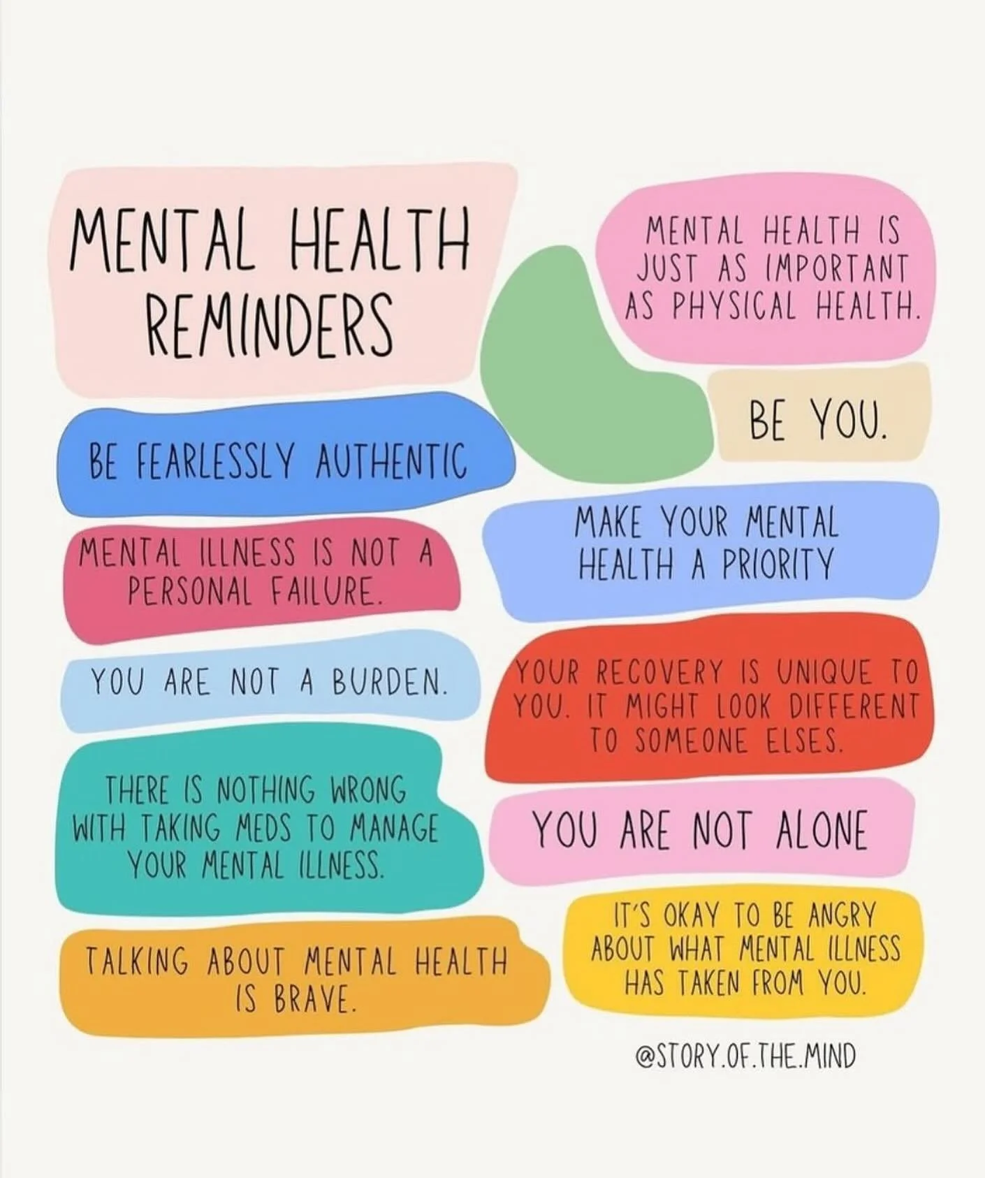 Some important things for everyone to remember. #storyofthemind #mentalhealthawareness #mentalhealth