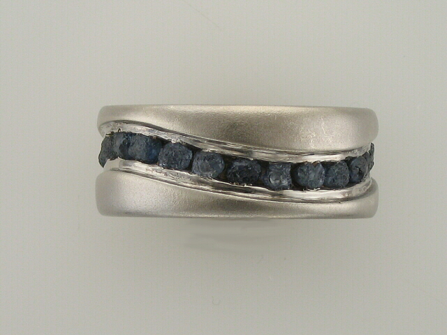 Rough Sapphire Ring - Platinum