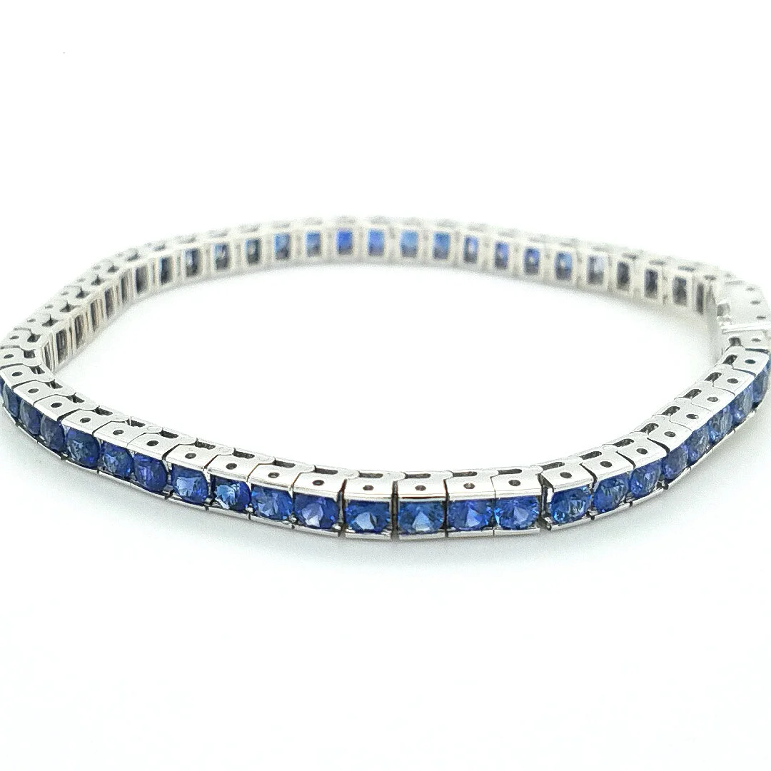 LeRoy Jewelers - White Gold Sapphire Bracelet - 05049.jpg