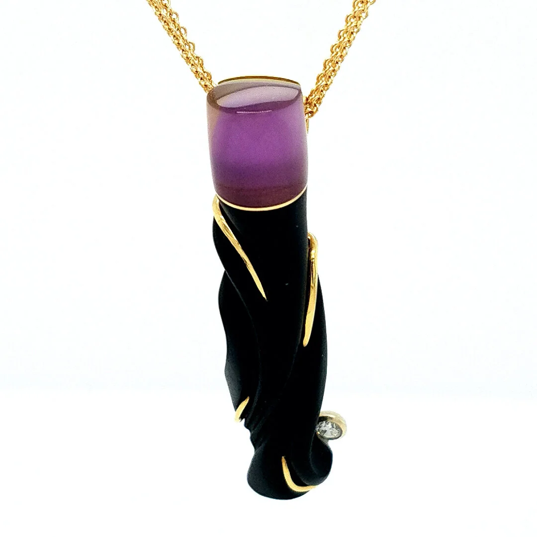 LeRoy Jewelers - Onyx & Amethyst Pendant - 05036.jpg
