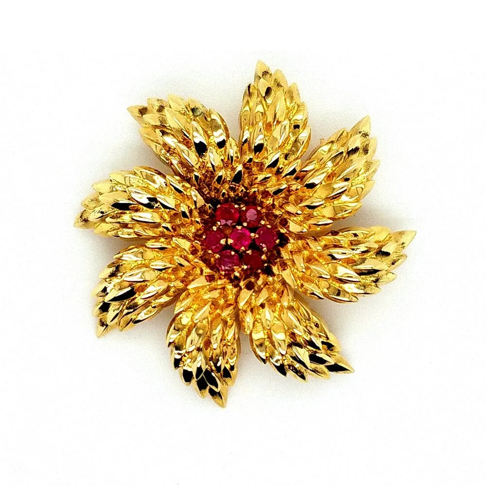 Vintage Ruby Brooch by Tiffany &amp; Co