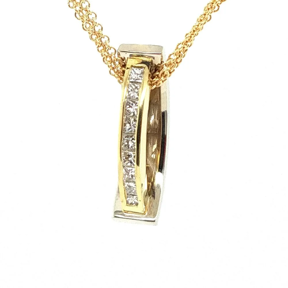 Two-Tone Gold &amp; Diamond Slide