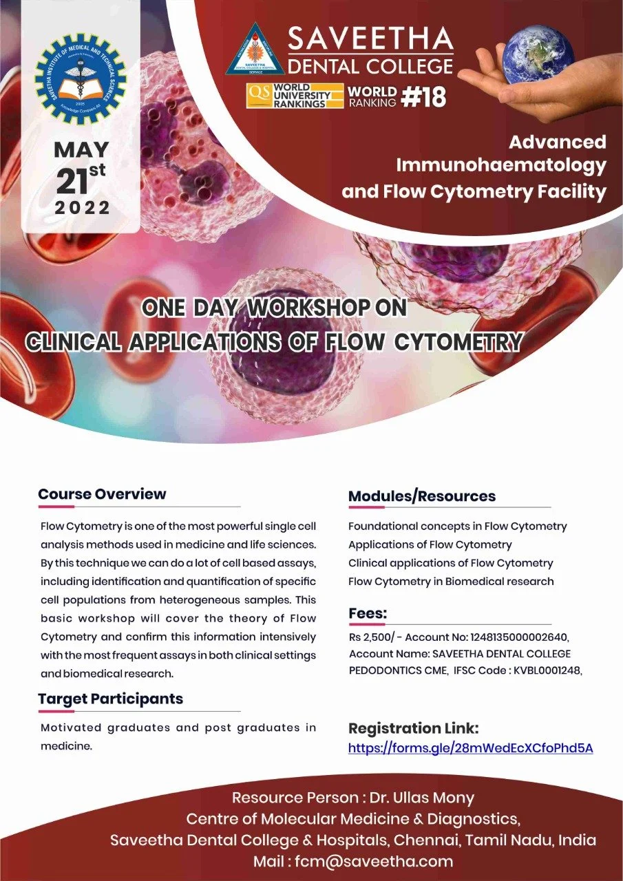 One Day Workshop on Clinical Applications of Flow Cytometry