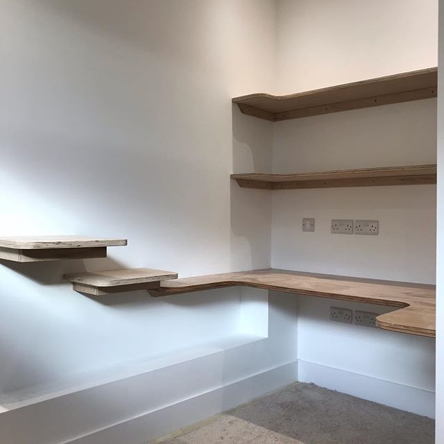 A bespoke desk and shelves installed today at our Dane End project. Very nearly there on this one now, finished photos to follow very soon!