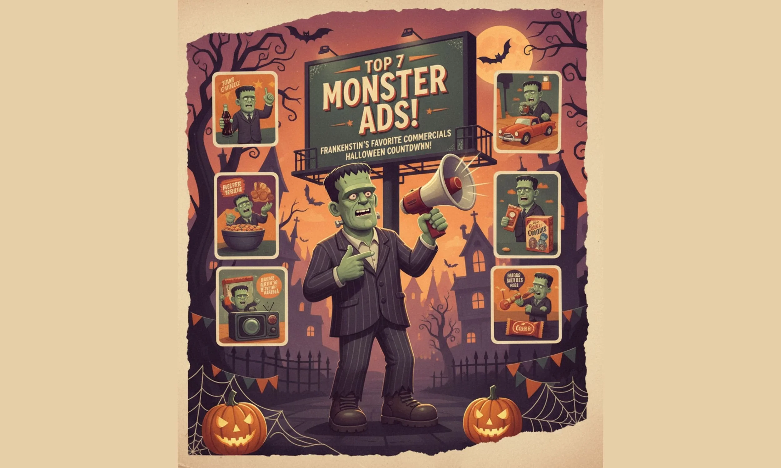 Frankenstein Ads for Halloween