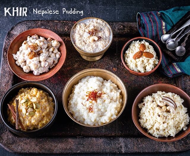 Khir, mostly known as rice pudding but as shown in the photograph there are many delicious sweet khir varieties. And of course all will be covered in the upcoming book. #sweet #pudding #dessert or #snack #khir #Nepali #nepalese  #dishish #flavoursofn