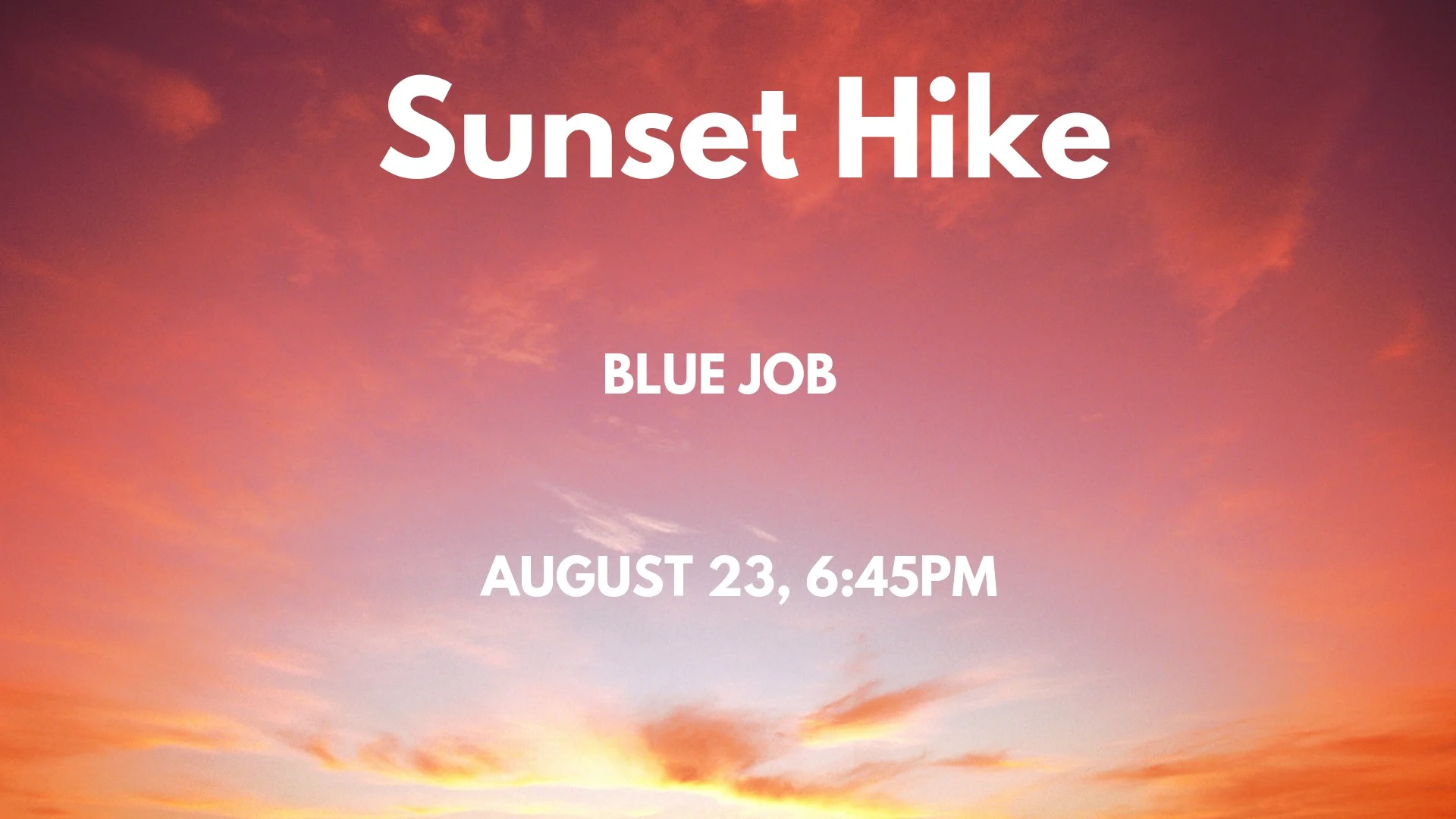 JOIN US FOR THIS MODERATE, CHILD FRIENDLY HIKE ON AUGUST 23 TO ENJOY THE SUNSET FROM THE SUMMIT. FOR MORE DETAILS AND TO RSVP VISIT OUR FACEBOOK EVENT. CLICK HERE TO GO TO OUR PAGE.