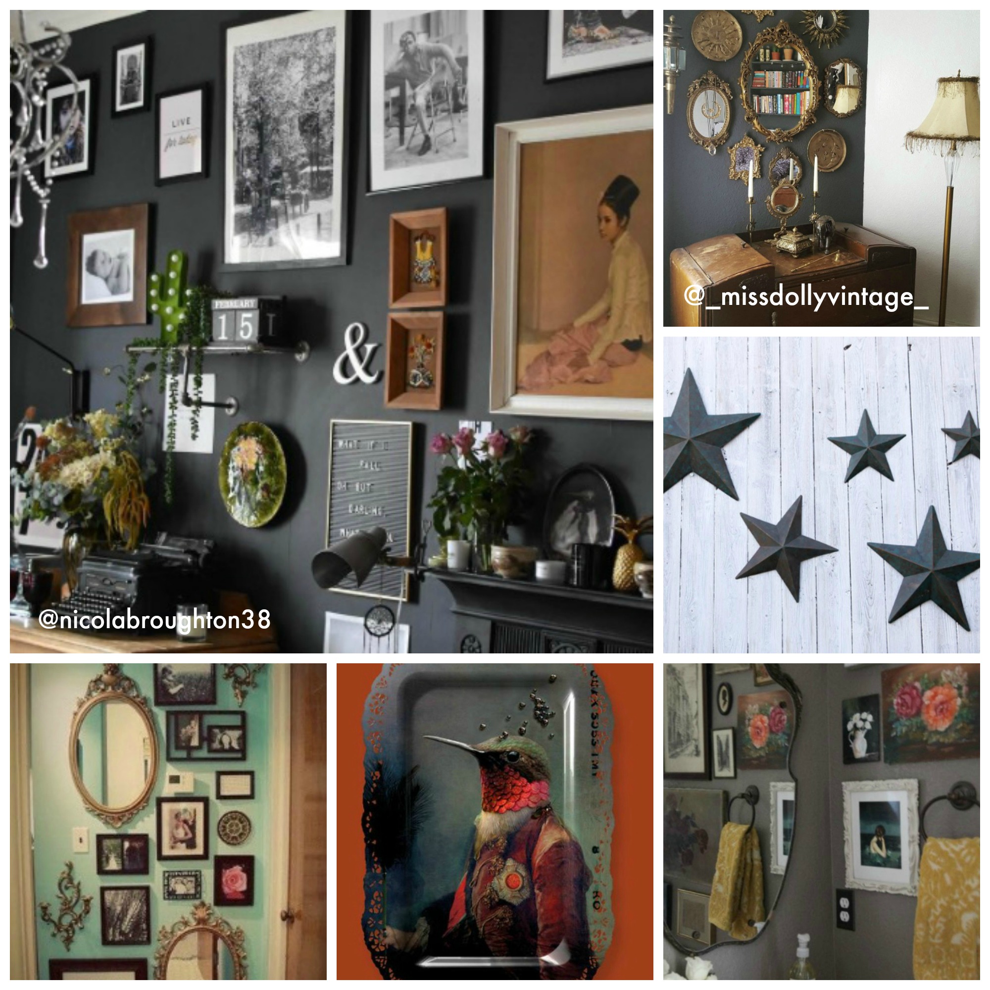 Images from Instagram @nicolabroughton38 @_missdollyvintage_ and Pinterest