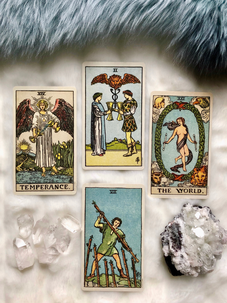 Art illustration: How to buy a Tarot card deck for beginners! You can purchase your own deck, do not confuse Tarot with oracle or Lenormand cards, get familiar with a Rider Waite Smith deck, and learn how to read the basics of Tarot, including the meanings.