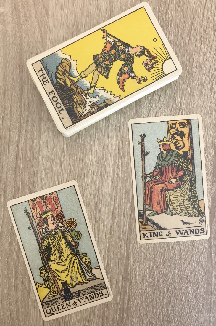 The Queen of Wands and the King of Wands in combination in a Tarot card reading.