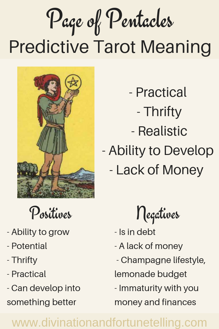 The Page of Pentacles Tarot Card Meanings