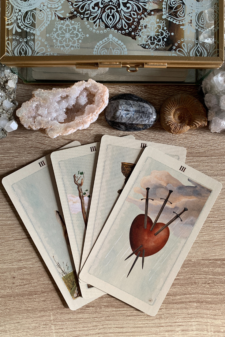 Multiple two, three, four Threes in a Tarot card reading meaning. Lots of love and relationships..png