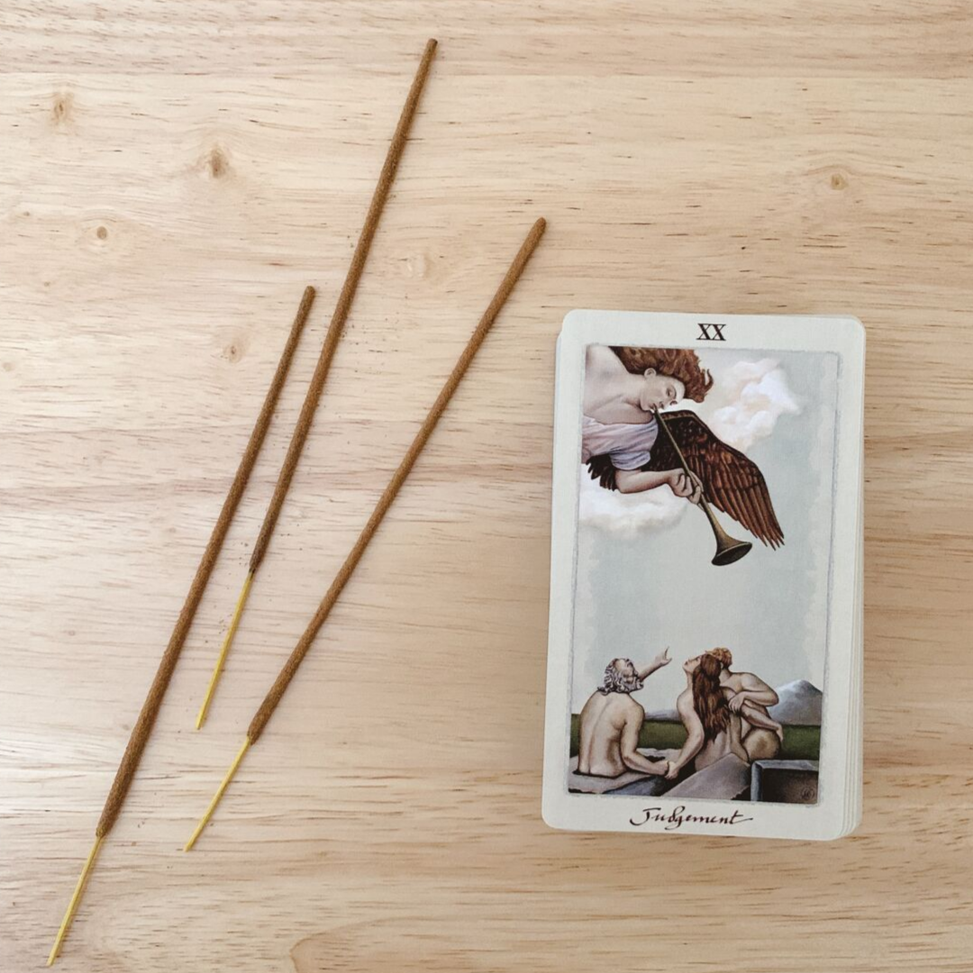 If you're cleaning and clearing your Tarot card deck using incense or essential oil, it is best if you use one which is the most meaningful to you, such a one you associate with an ancestor.