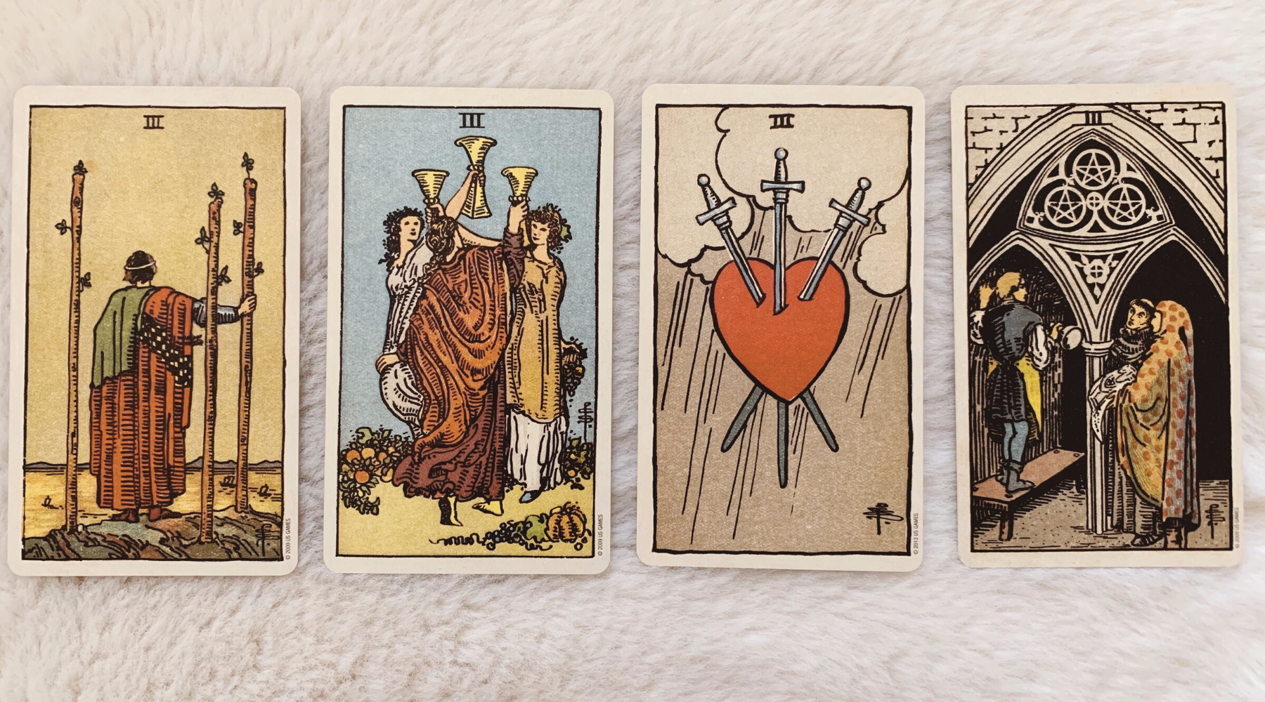 Multiple Threes in a Tarot Reading 