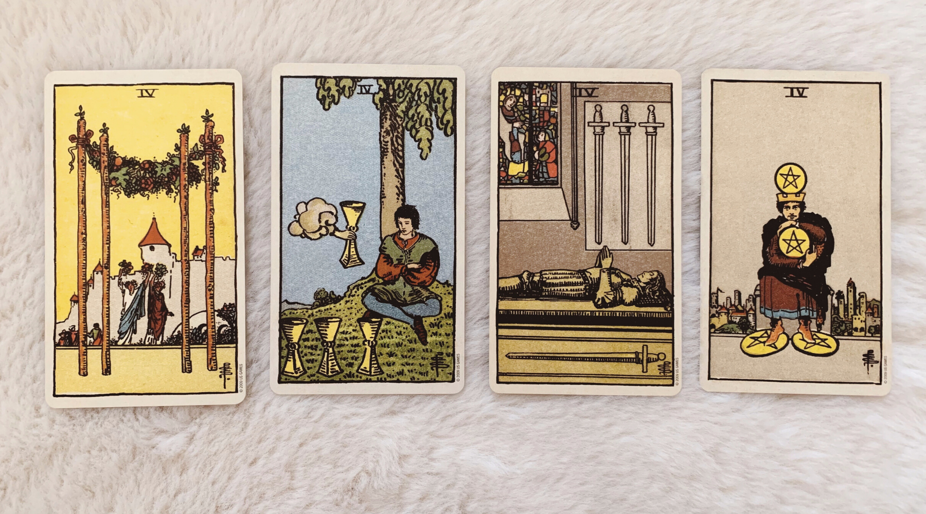 Multiple Fours in a Tarot Reading 