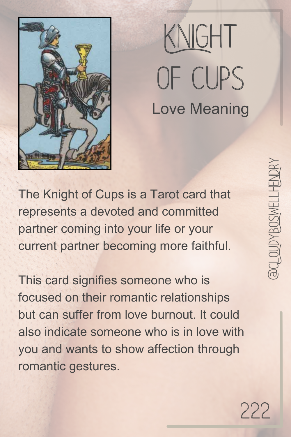 Future Tarot Meanings Knight Of Cups Lisa Boswell
