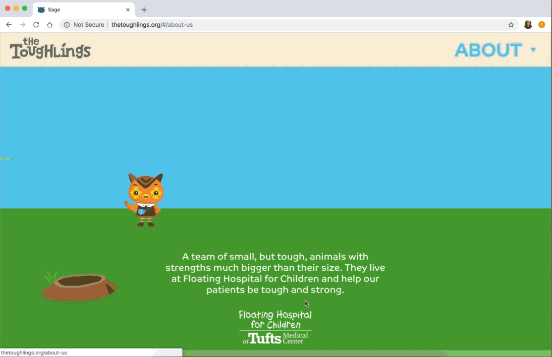 About area for The Toughlings