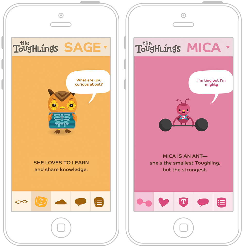 Mobile views of Sage and Mica