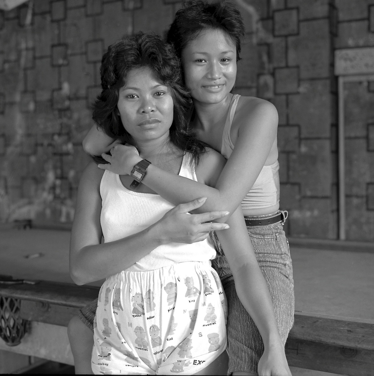Two Friends, Pool Table, Subic City 1990