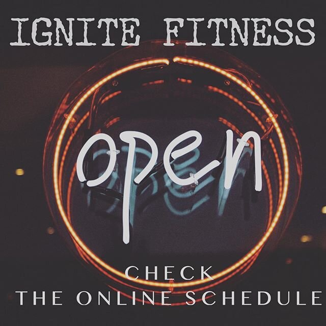 Ignite Fitness Studio is slowly resuming in-person classes starting this week! Customers can opt to attend class virtually or in the studio. We have limited class sizes and implemented safety protocols. If you have questions or want to see which clas