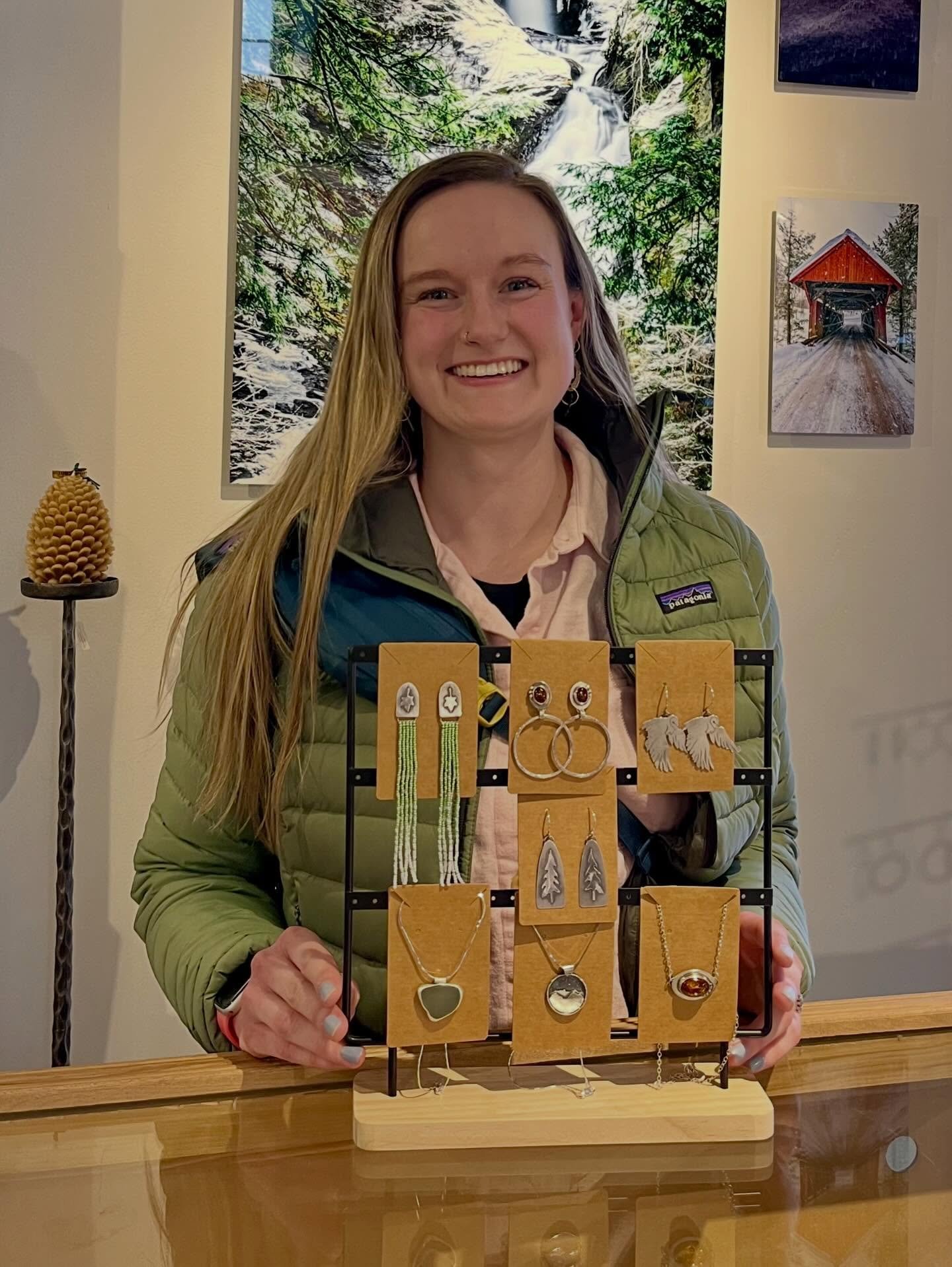 We&rsquo;re excited to welcome Rachael Wells of Thistledown Studio @thistledownstudio_  to the gallery! An artist and teacher, she looks to the landscapes of Vermont as the muse for many of her creations. We are currently featuring her earrings and n