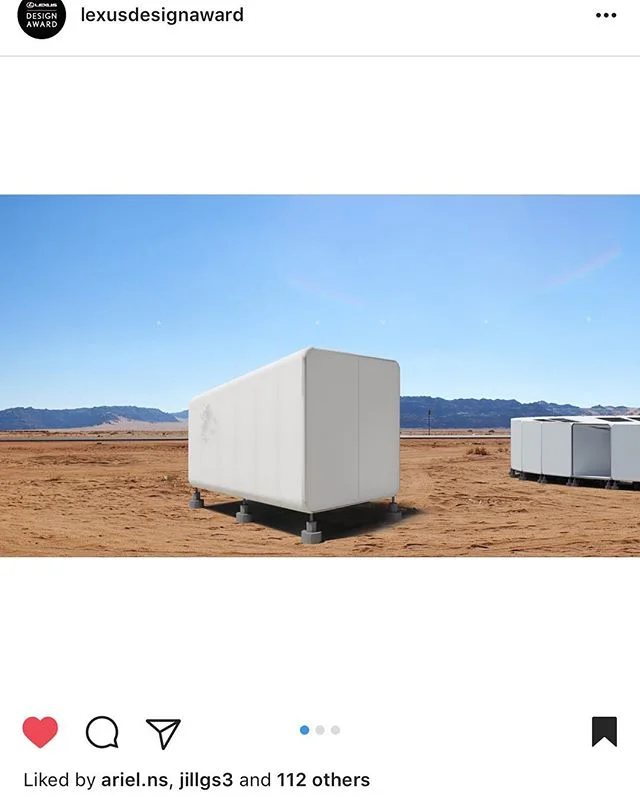 We are honored, @lexusdesignaward . 
Ci vediamo a Milano...
#modlab #lexusdesignaward #lexus #milandesignweek #milano #architecture #pods