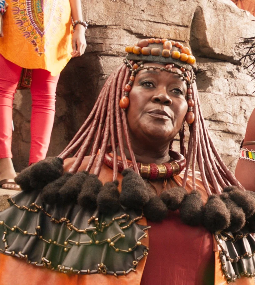 Mining Tribe Elder Connie Chiume. Marvel Studios Wise Women with a seat at the table